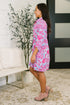 Inspire Collared Dress in Pink Paisley