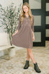 Inspire Collared Neck Dress in Mocha