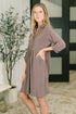 Inspire Collared Neck Dress in Mocha