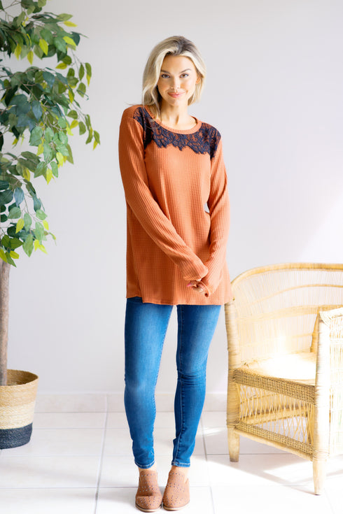 Falling Ember Knit Top