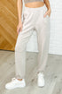 Jog and Snog Joggers in Mocha Cream