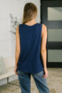 Just Give In Ribbed Knit Tank in Navy