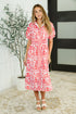 La Femme Hour Collared Button Down Dress