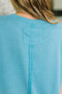 Leave It to Me Waffle Knit Relaxed Tee in Teal