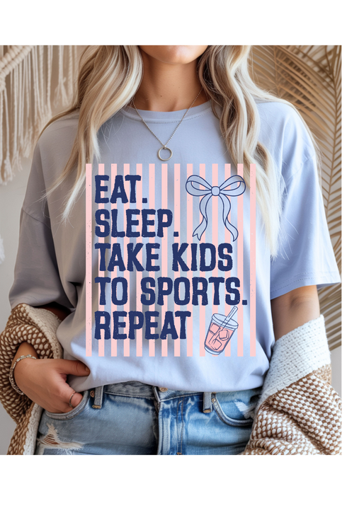 Eat Sleep Sports Graphic Tee