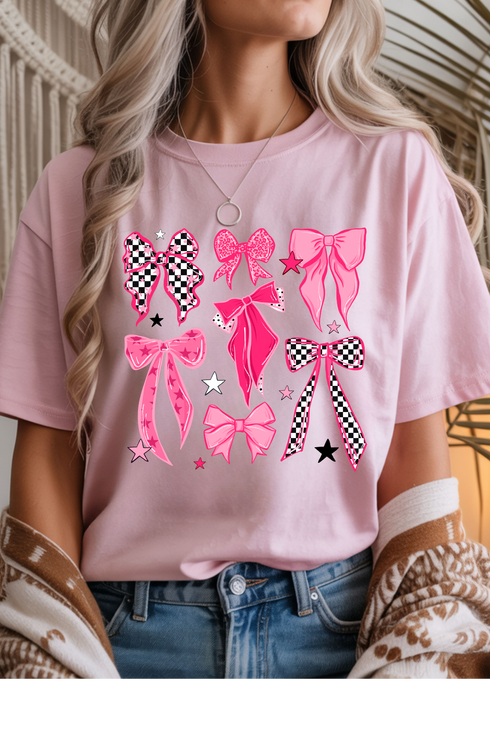 Checkered Bows Graphic Tee