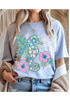 Floral Seahorse Graphic Tee