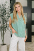 Like a Song Sleeveless V-Neck Blouse in Green