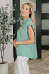 Like a Song Sleeveless V-Neck Blouse in Green