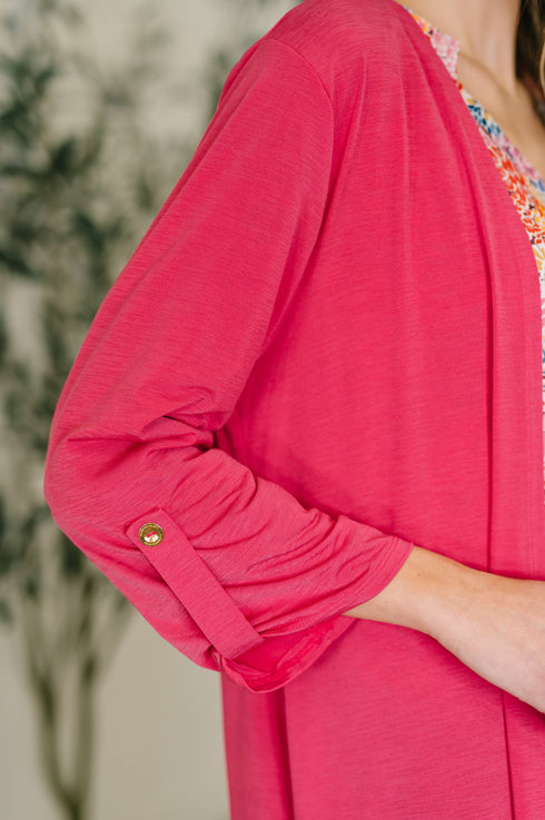 Lizzy Cardigan in Fuchsia