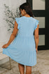 Lizzy Forever Flutter Sleeve Dress in Blue Crush