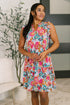 Lizzy Forever Flutter Sleeve Dress in White Multi Floral Paisley