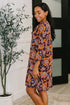 Lizzy Long Sleeve Dress in Chocolate Floral