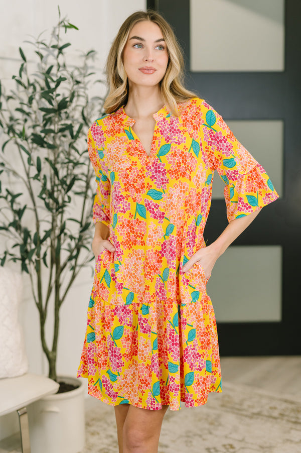 Lizzy Sunday Dress in Leaf Multi Floral