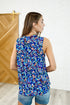Lizzy Tank Top in Royal Blue Paisley