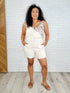 Judy Blue Anna High Rise Garment Dyed Cutoff Shorts in Ecru