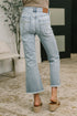 Mckaylee Mid Rise Kick Flare Jeans with Frayed Hem