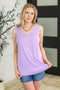Mellow Muse Relaxed Knit Tank in Lilac