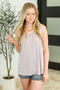 Mellow Muse Relaxed Knit Tank in Pearl Grey