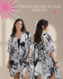 Monochrome Bloom Kimono