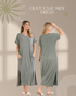 Olive Ease Midi Dress