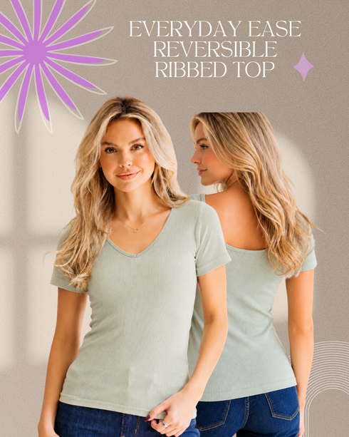 Everyday Ease Reversible Ribbed Top