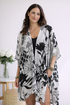 Monochrome Bloom Kimono
