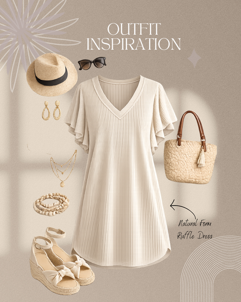 Natural Form Ruffle Dress