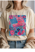 Boho American Flag Graphic Tee