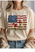 Painted Flag & Florals Graphic Tee