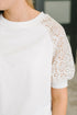 Never Too Lace Raglan Crochet Sleeve Top