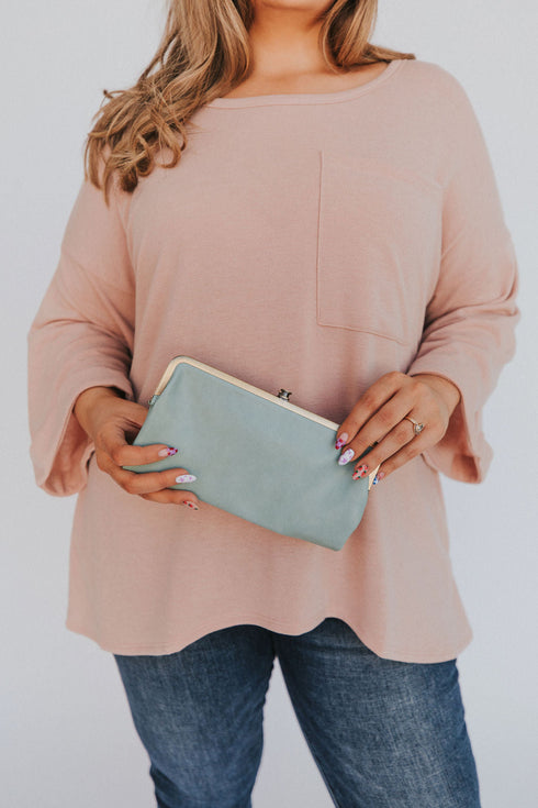All In Favor Clasp Wallet - Mint - LISA MARIE BOUTIQUE