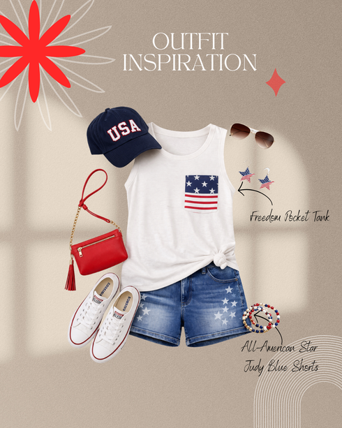 All-American Star Judy Blue Shorts