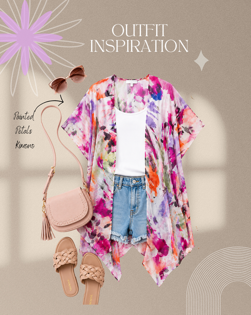 Painted Petals Kimono