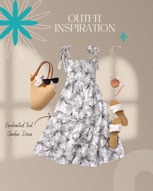 Enchanted Teal Garden Dress