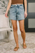 Paige High Waist Rigid Magic Cutoff Short Raw Side Seams