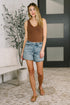 Paige High Waist Rigid Magic Cutoff Short Raw Side Seams