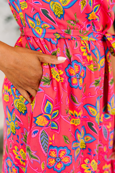 Polished and Pretty Waist Tie Tea Dress