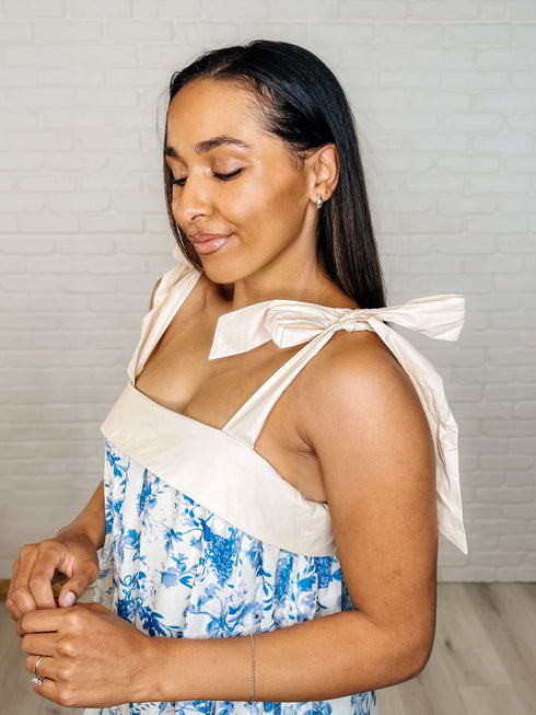 Prepare the Yacht Square Neck Dress