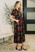Quiet Life Notch Neck Tiered Dress in Black