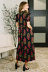 Quiet Life Notch Neck Tiered Dress in Black