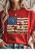 Painted Flag & Florals Graphic Tee