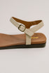 Riddle Ankle Strap Sandal in Beige