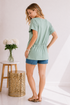 Sage Ease Drawstring Top
