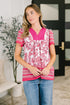 Say That You Need Me Contrast Detail Blouse