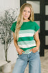 See Me in Action Crew Neck Cap Sleeve Top