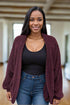 Senses of Cabernet Knit Cardigan