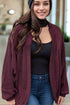 Senses of Cabernet Knit Cardigan
