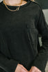 Simple as That Drop Shoulder Exposed Seam Top