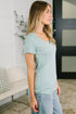 Simply Me Scoop Neck Henley Top